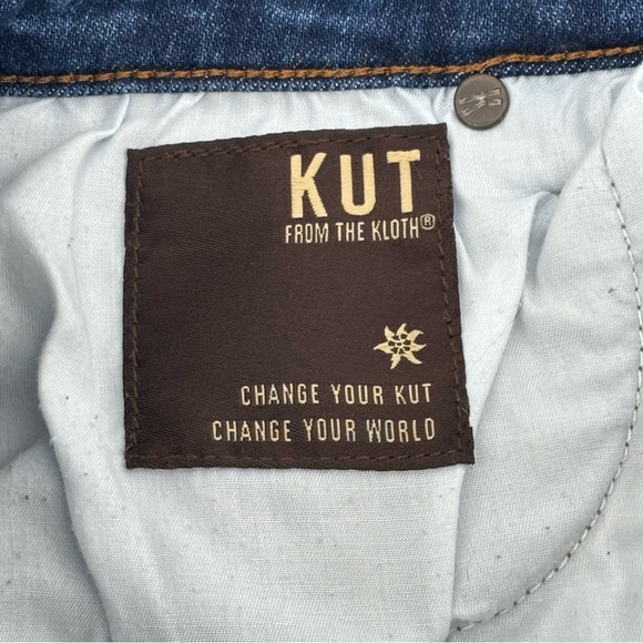 Kut From The Kloth Womens Blue Distressed High Rise Button Fly Jean Shorts Size - Picture 10 of 13